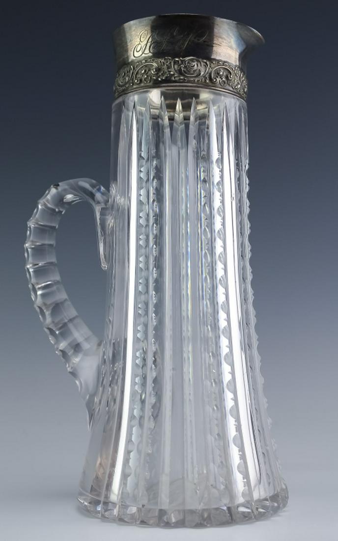 Alelphi Sterling Silver Cut Crystal Carafe Pitcher (1 of 7)