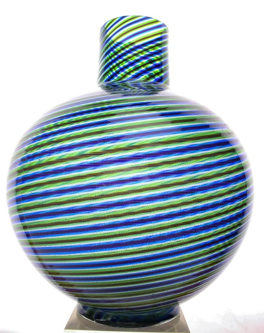 Bovier Toso Murano Italian Art Glass Spiral Vase (1 of 6)