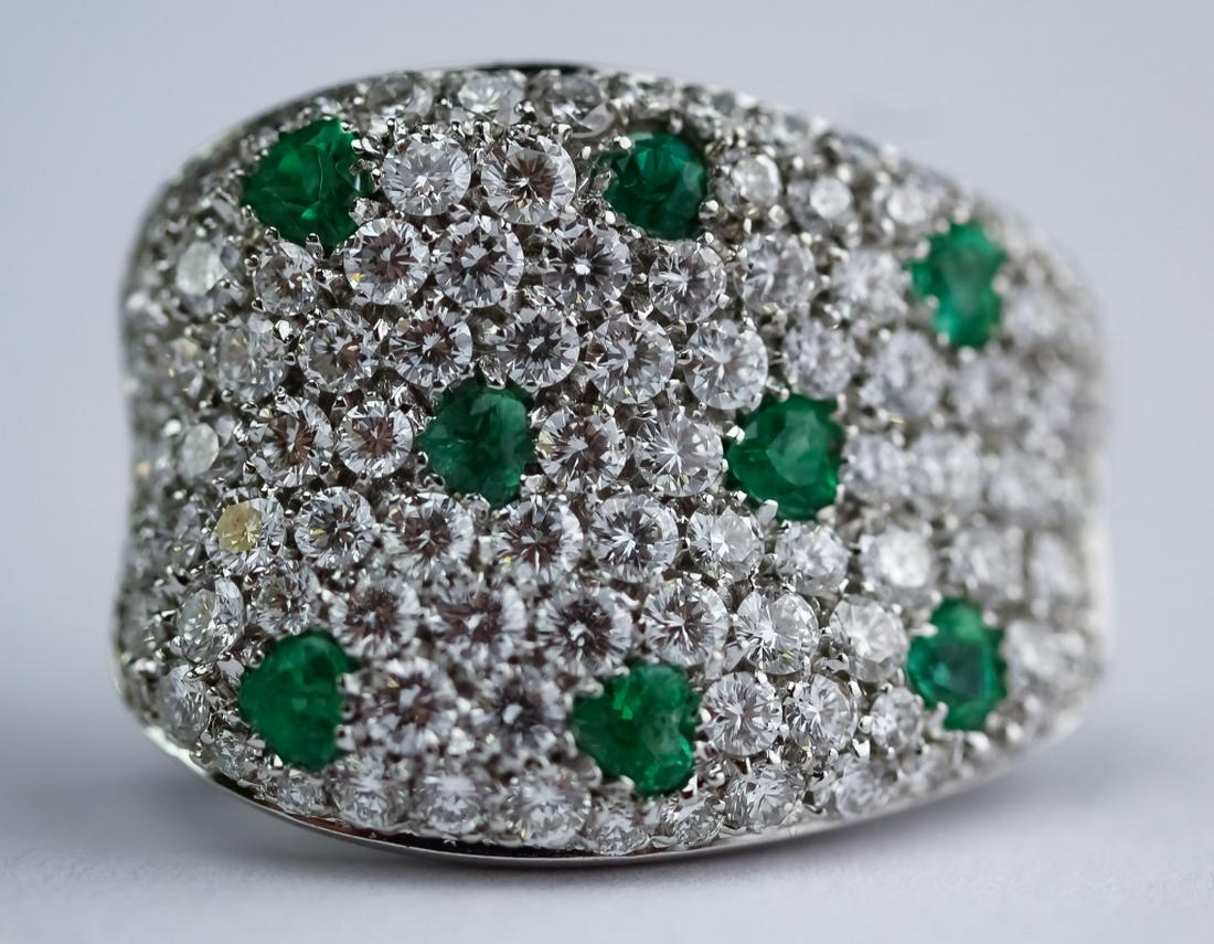 18K White Gold 2.25ct TW Diamond Emerald Pendant (1 of 5)