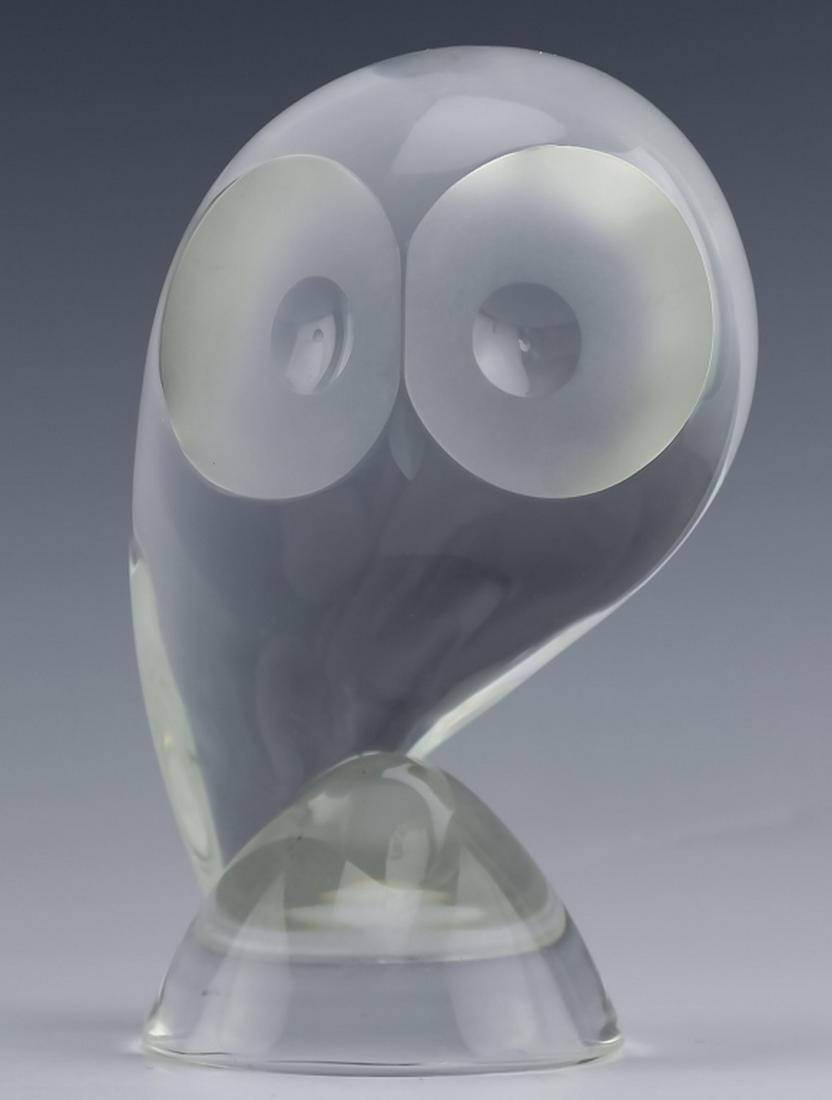 Steuben American Studio Art Glass Modernist Owl (1 of 6)