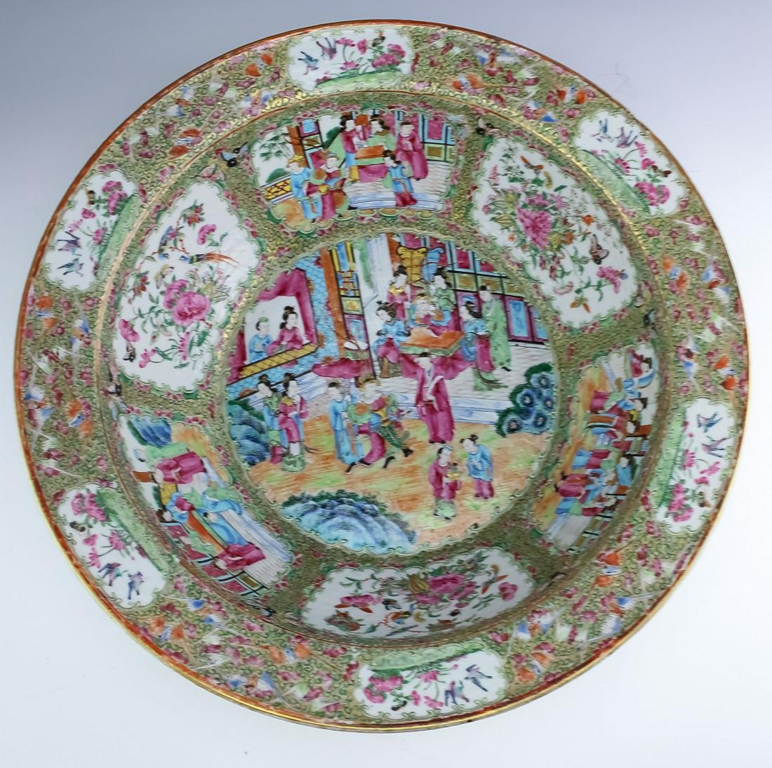 Antique 19" Chinese Famille Rose Wash Basin Bowl (1 of 7)