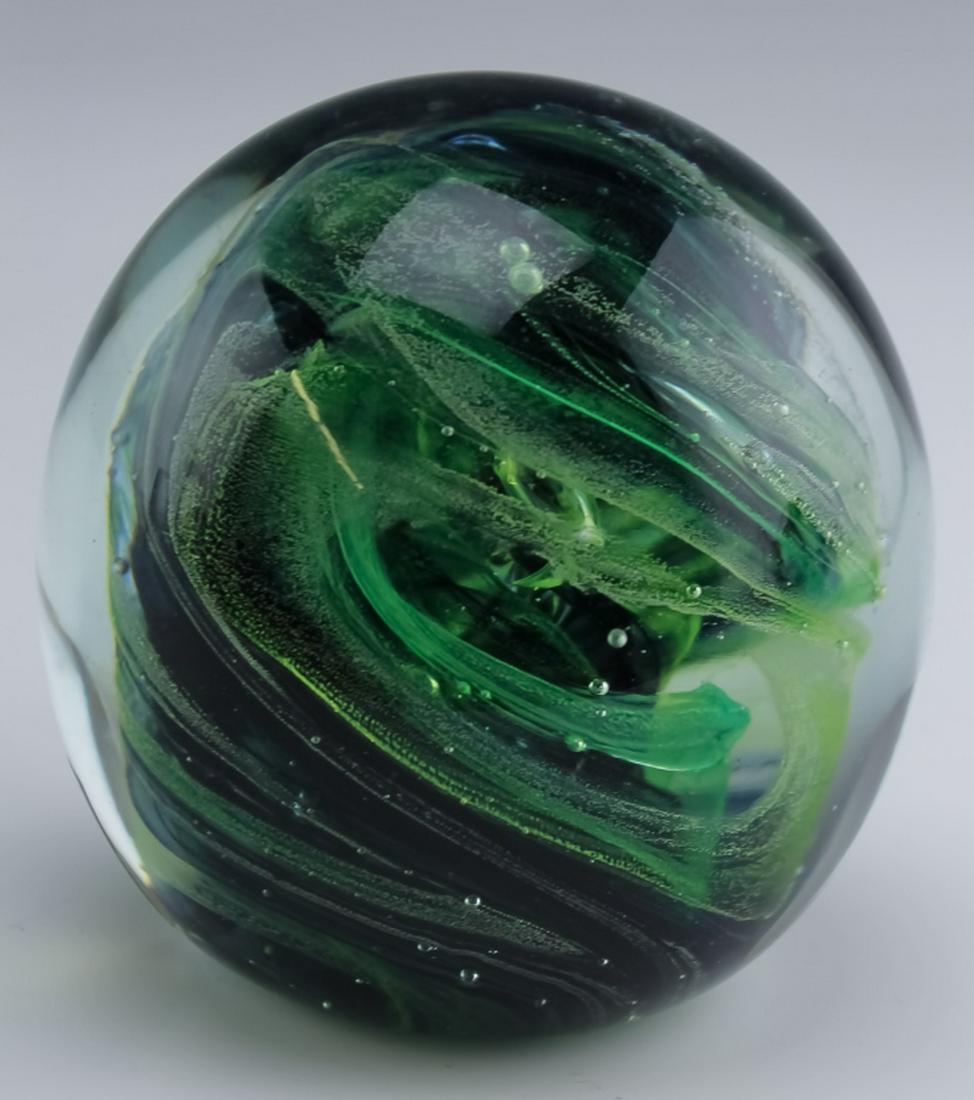 Kerry Irish Studio Art Glass Green Paperweight (1 of 5)