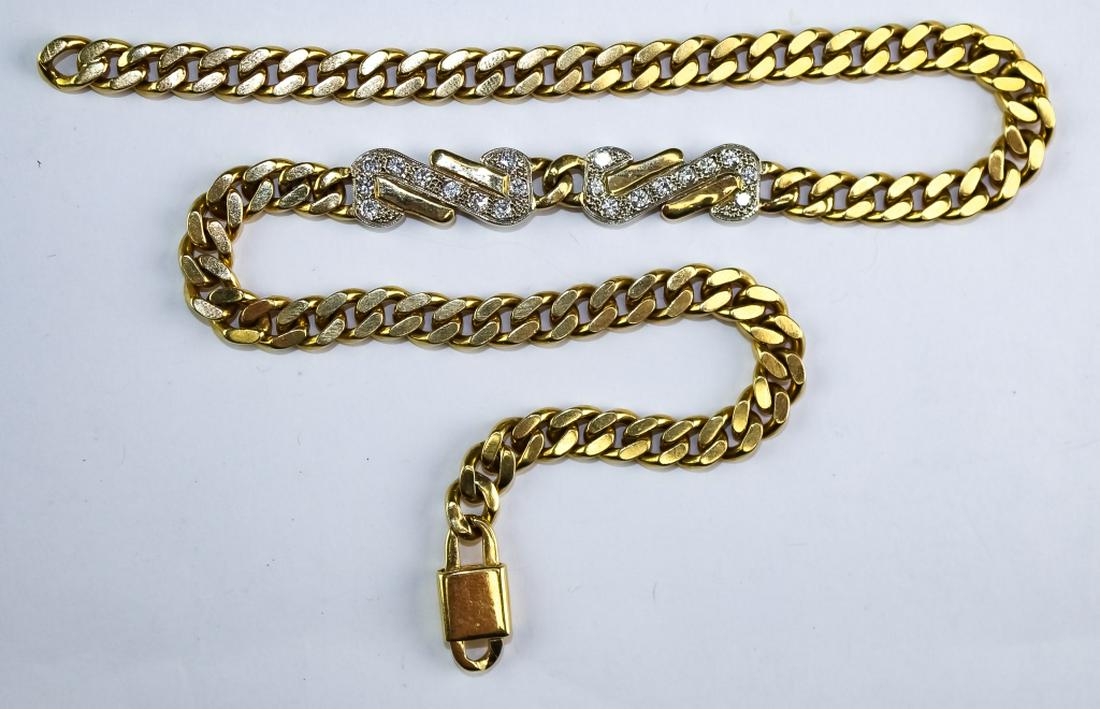 Chimento 18K Two Tone Gold & Diamond Necklace 53g (1 of 7)