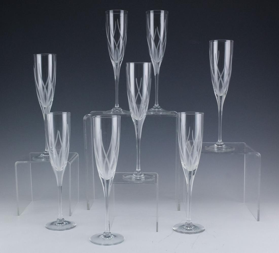 8 Cartier Crystal Danse De Feu Champagne Flutes (1 of 5)