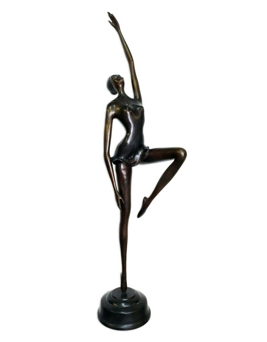 FINE Figural Bronze Ballerina Art Sculpture 48" (1 of 7)
