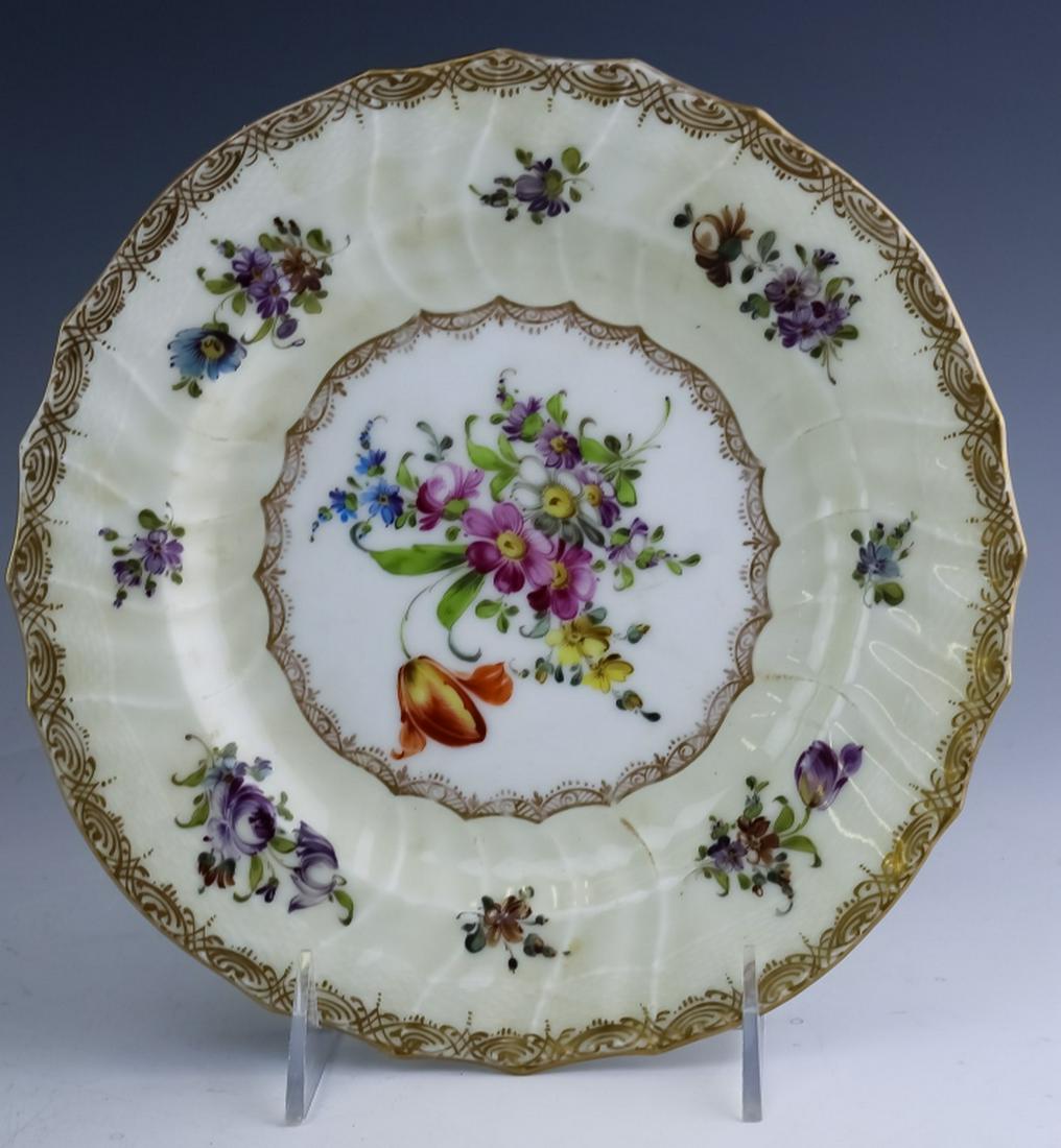 KPM German Porcelain Floral & Gold Gilt Plate 8.5" (1 of 4)