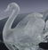 PAIR Lalique Crystal Art Glass Swans & Mirror Cygnes - 3