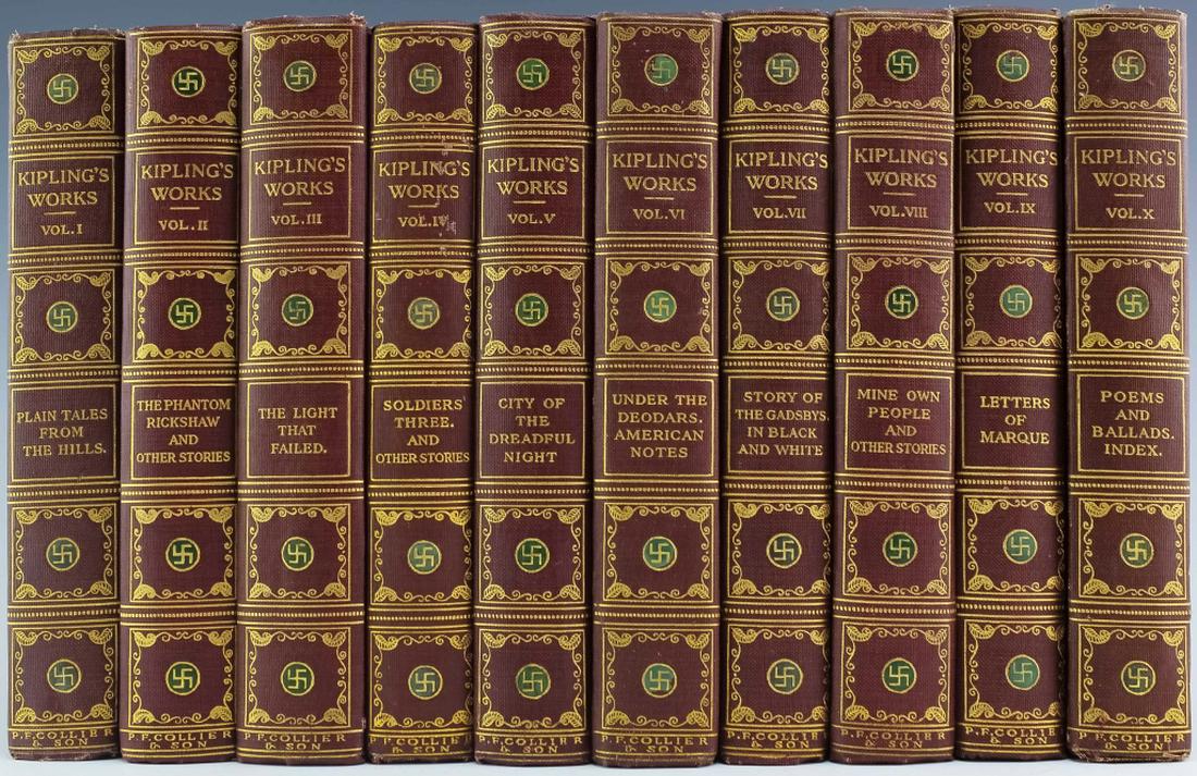 Rudyard Kipling Sahib Ed. 10 Vol. Leather Book Set (1 of 5)