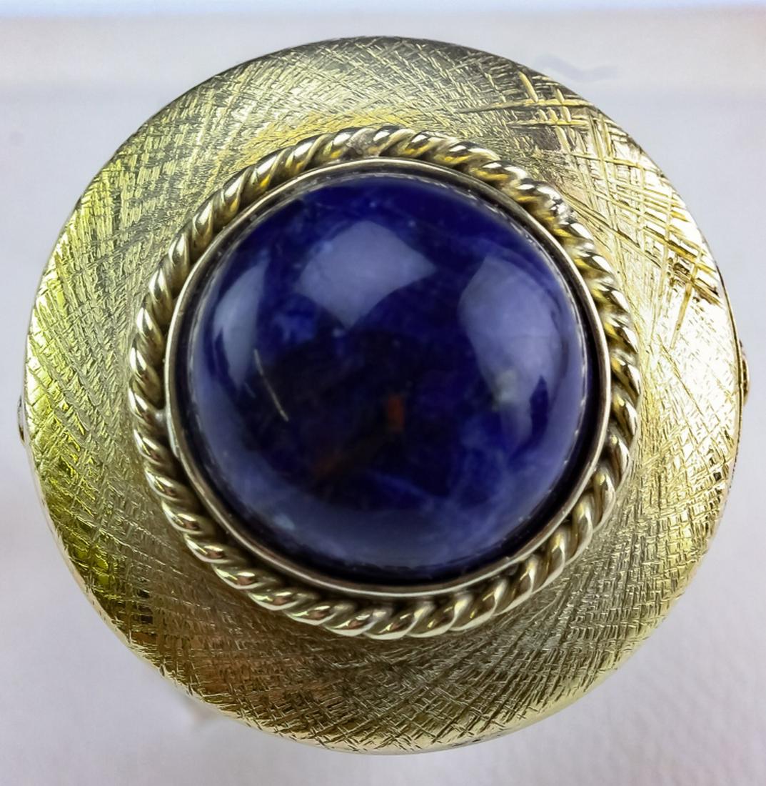 Vintage 14K Gold & Blue Lapis Lazuli Cabochon Ring (1 of 3)