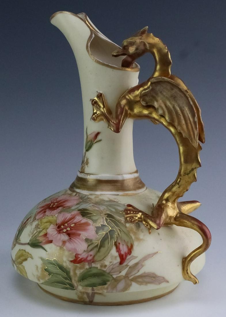 Robert Hanke Austrian Porcelain Dragon Handle Ewer (1 of 5)