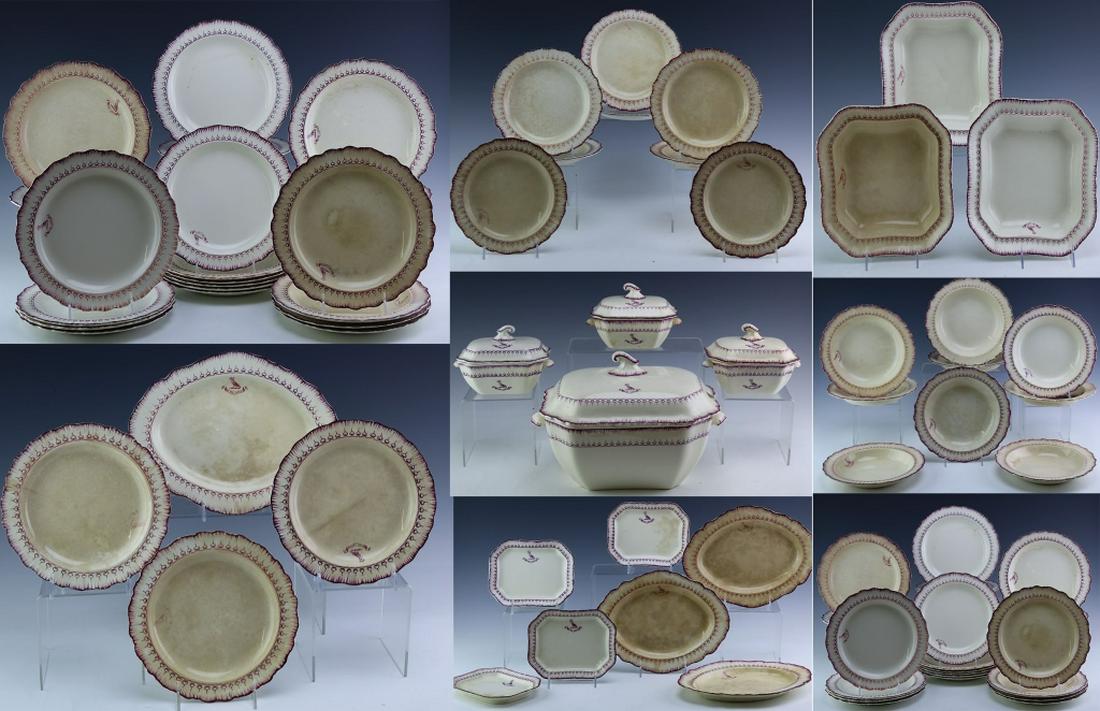78 Pcs 19c Cauldon England Purple Farquhar China (1 of 10)