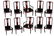 Chinese Dining Table Rosewood Bird Flower 10 Chair - 3