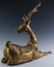 Southeast Asian 22" Gold Gilt Bronze Deer Statue - 4