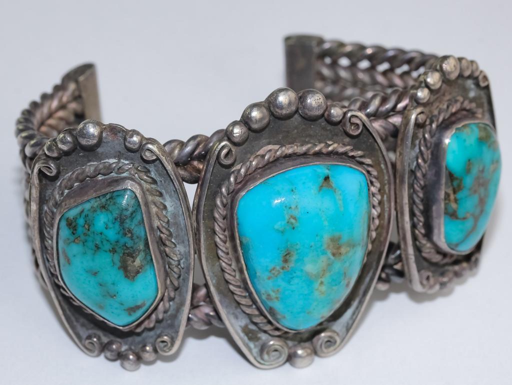 Native American Navajo Indian Silver Cuff Bracelet (1 of 4)