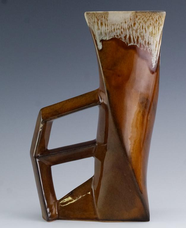 Anna Van Briggle Art Pottery Modernist Mug Vase 9" (1 of 6)