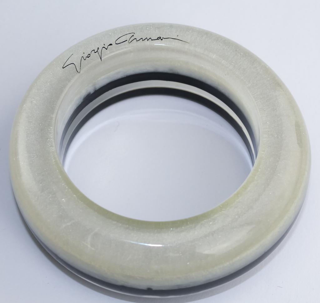 Fine Designer Signed Lucite Layered Cuff Bracelet (1 of 6)