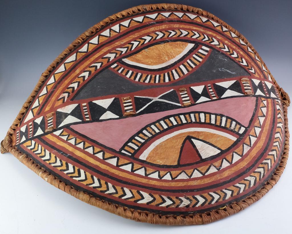 Maasai Native Tribal Paint Animal Skin 35" Shield (1 of 5)