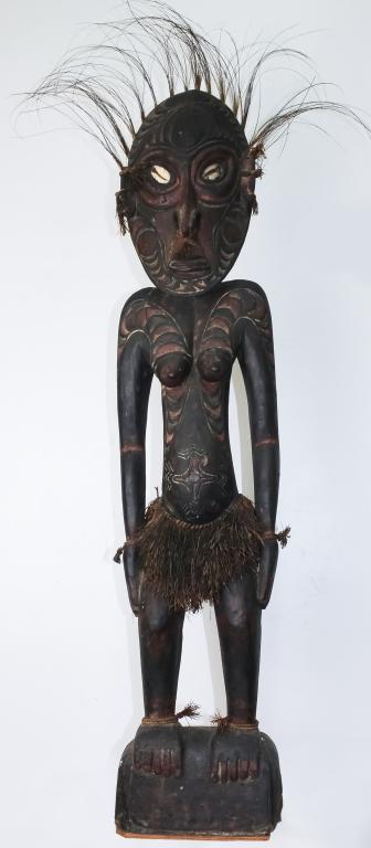 Sepik Papua New Guinea 48" Wood Ancestral Figure (1 of 6)