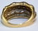 Designer Signed 14k Gold Diamond Bamboo Form Ring - 3