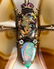 19th C French Gold Opal Agate Butterfly Brooch Pin - 2