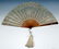 19th Cen. French Brussels Rosepoint Jeweled Wedding Fan