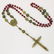 19thC Salmon Red Italian Coral 12k Gold Rosary Necklace