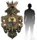 Antique 19th C Spanish Colonial Wood Coat Of Arms Crest - 2