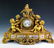 19th C Louis XIV French Rococo Dore Bronze Mantel Clock