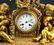 19th C Louis XIV French Rococo Dore Bronze Mantel Clock - 2