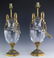 Pair Antique Dore Bronze Mounted Crystal Lamps - 2