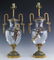 Pair Antique Dore Bronze Mounted Crystal Lamps - 3