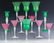 12 Piece LOT Steuben Alabaster Art Glass Stemware