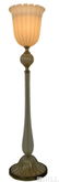 Elegant Murano Gold Flecked Art Glass 65" Floor Lamp