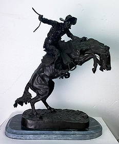 Cowboy Horse Bronze Statue aft. Frederic Remington (1 of 7)