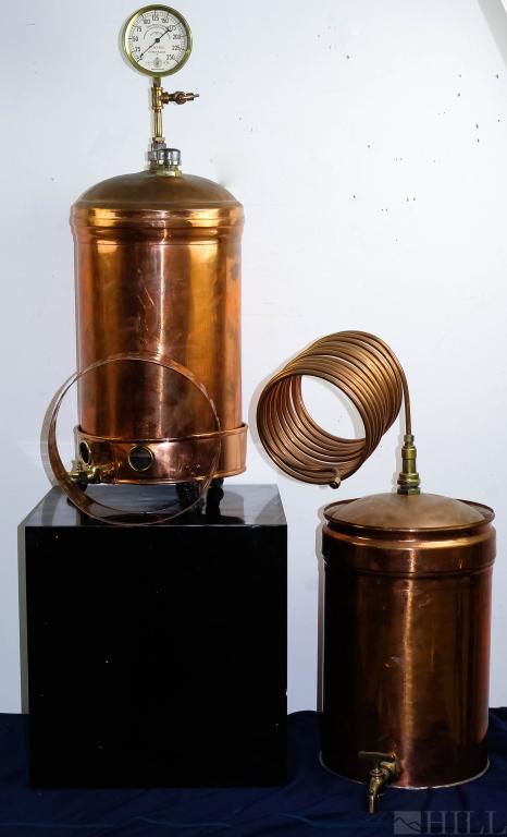 2 Antique Polished Copper Beverage Cistern Urns (1 of 7)