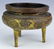Antique Chinese Gold Gilt Bronze Tripod Censer Pot - 2
