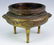 Antique Chinese Gold Gilt Bronze Tripod Censer Pot - 3