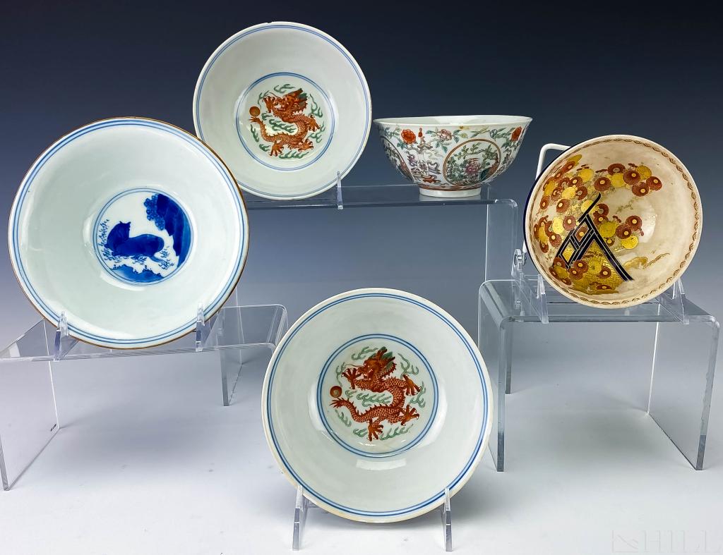 LOT 5 Antique Asian Japanese Chinese Rice Bowls (1 of 8)