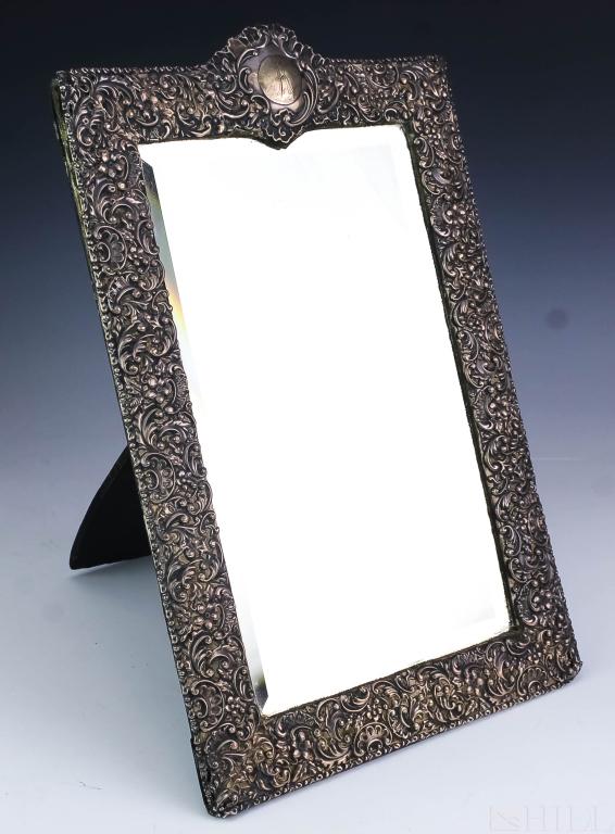 Victorian Sterling Silver Dresser Table Top Mirror (1 of 5)