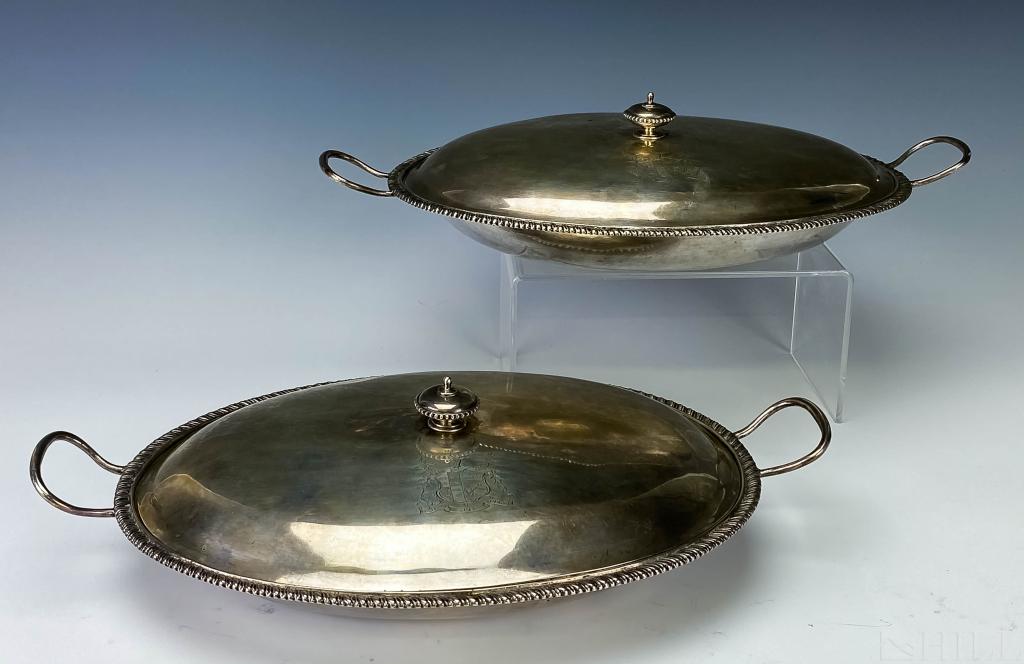 Pair 18th Century Sterling Silver Covered Servers (1 of 5)