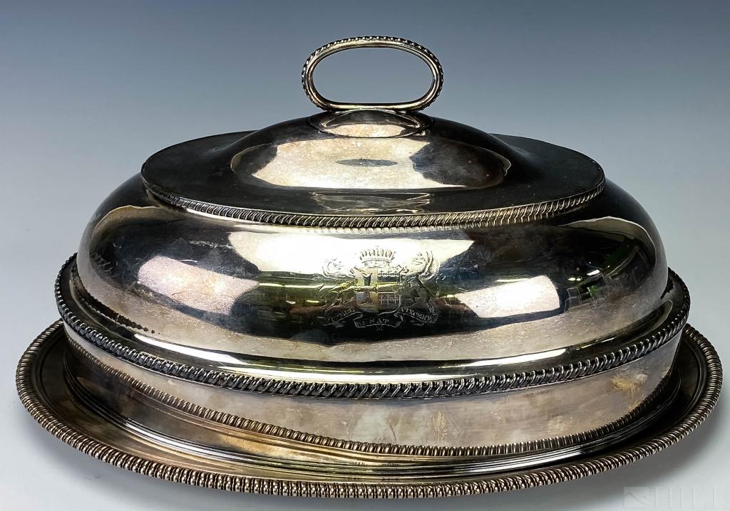 18th Century Silver English Dome & Serve Tray 978g (1 of 6)