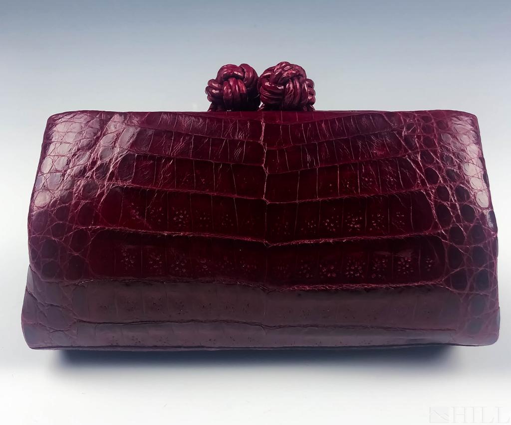 Nancy Gonzalez Red Knot Clutch Shoulder Handbag (1 of 8)