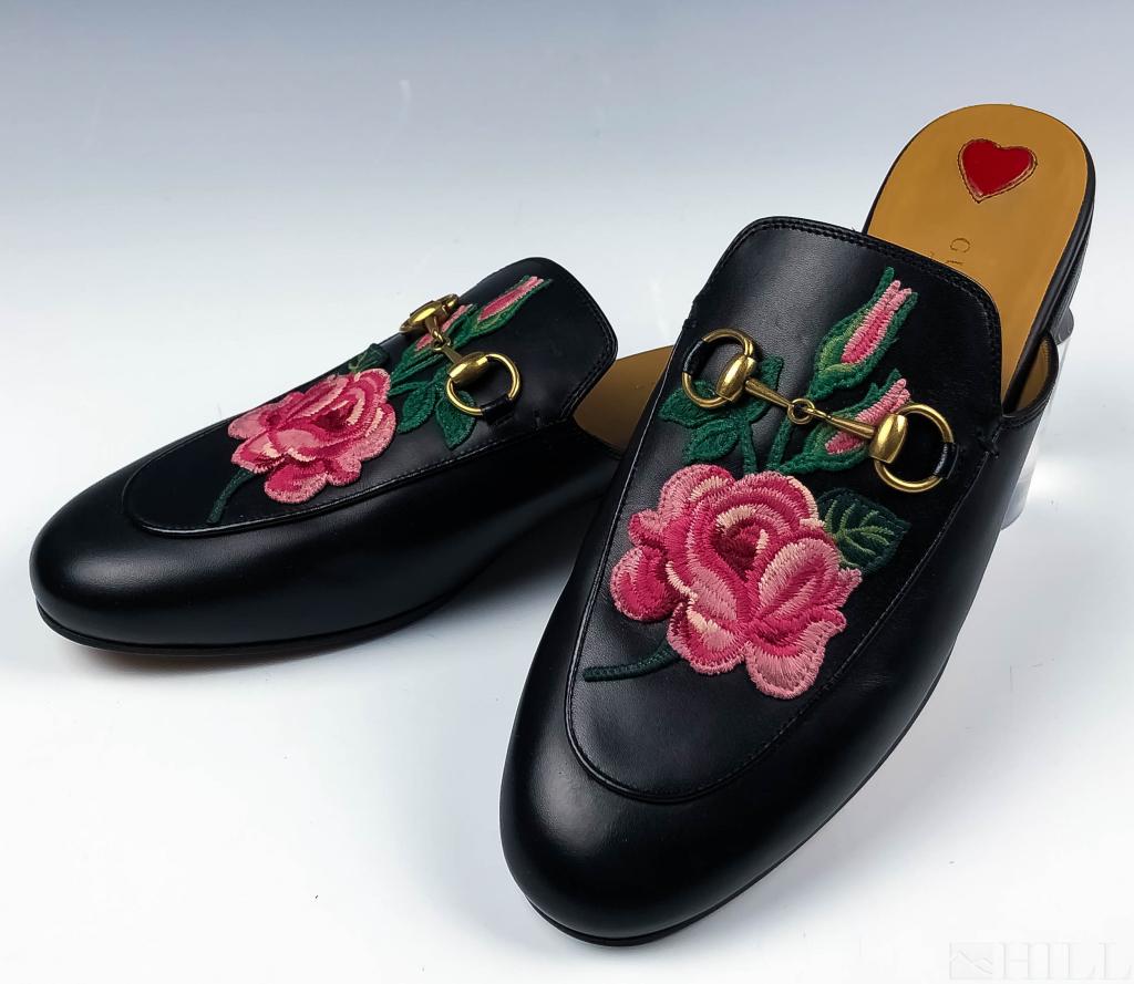 Gucci Princetown Bloom Floral Slipper Shoes Size 7 (1 of 6)