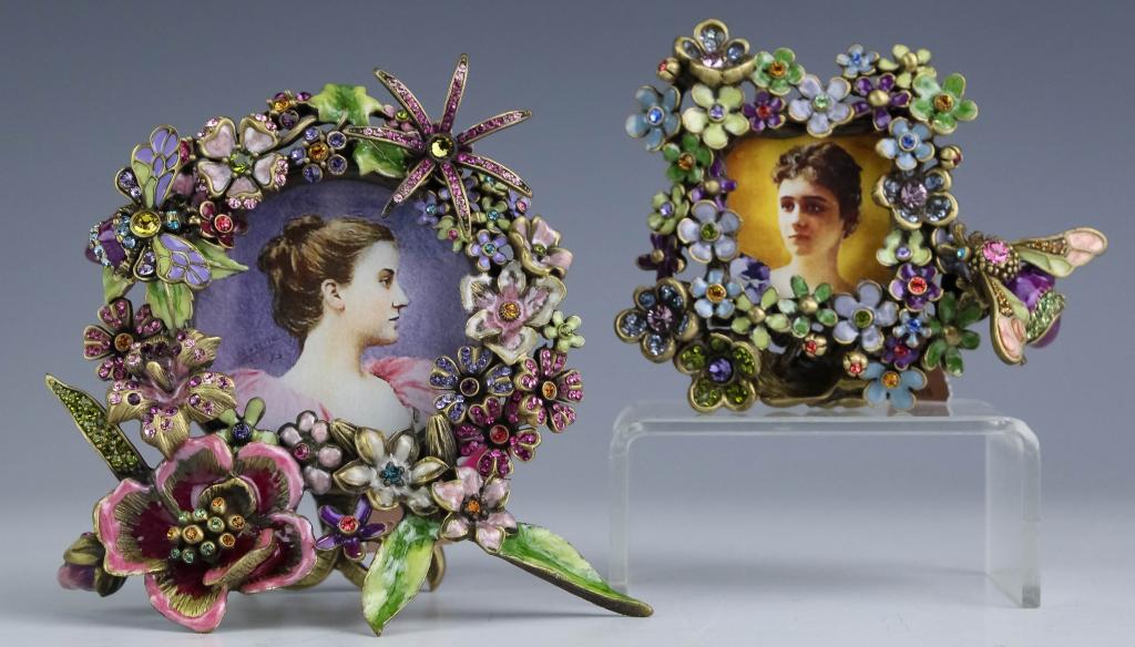 LOT 2 Jay Strongwater Mini Enamel Picture Frames (1 of 7)