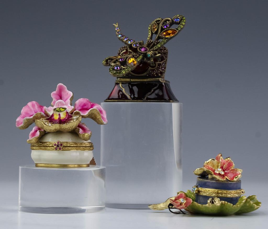 LOT 3 Jay Strongwater Enamel Trinket Boxes NIB (1 of 6)