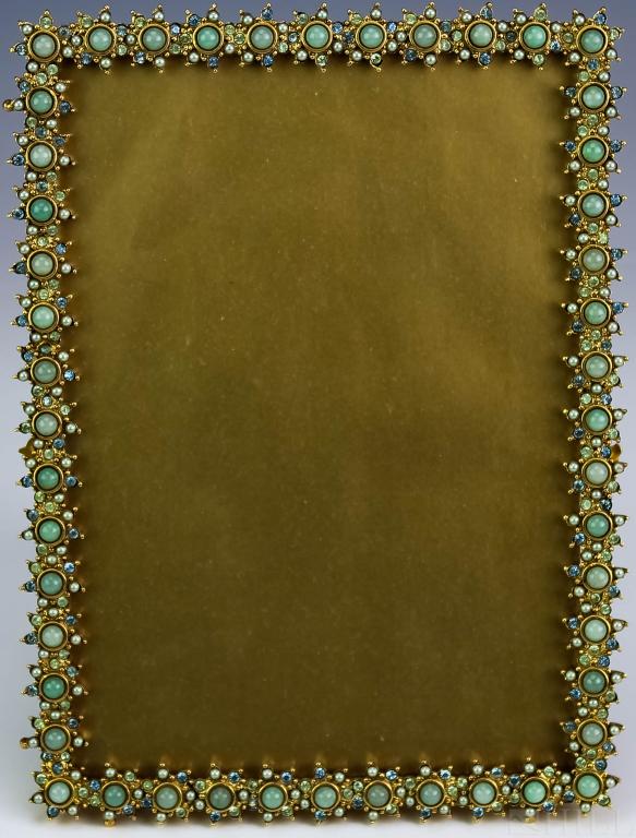 Jay Strongwater Light Green Agate Photo Frame 5x7 (1 of 4)