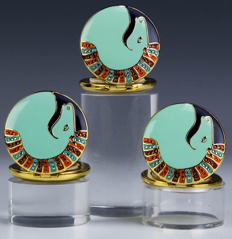 LOT 3 Estee Lauder Jay Strongwater Powder Compacts (1 of 5)