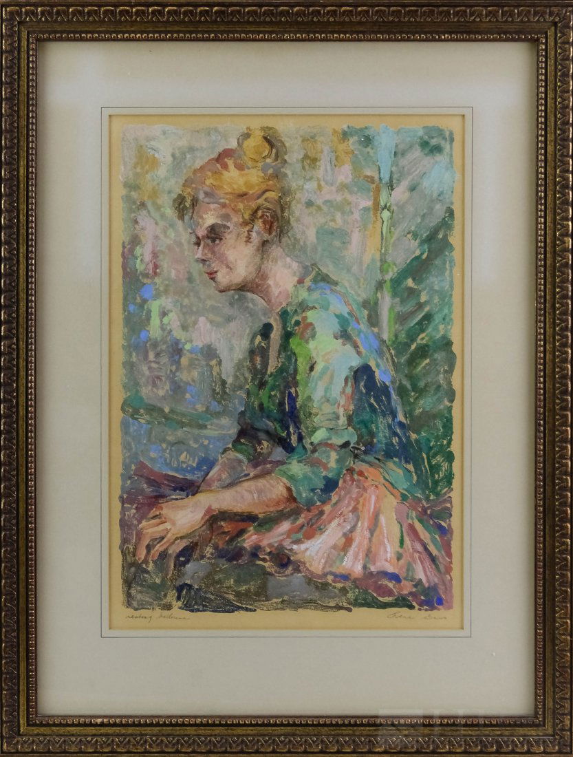 Edna Gass 1904-1993 American Portrait Oil Painting (1 of 6)