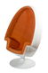 Lee West Mid Century Modern Alpha Egg Chair Stool - 3