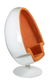 Lee West Mid Century Modern Alpha Egg Chair Stool - 5